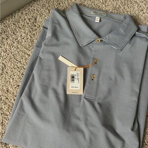 Peter Millar Navy Striped Polo Shirt